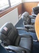 Ten leatherette meeting chairs