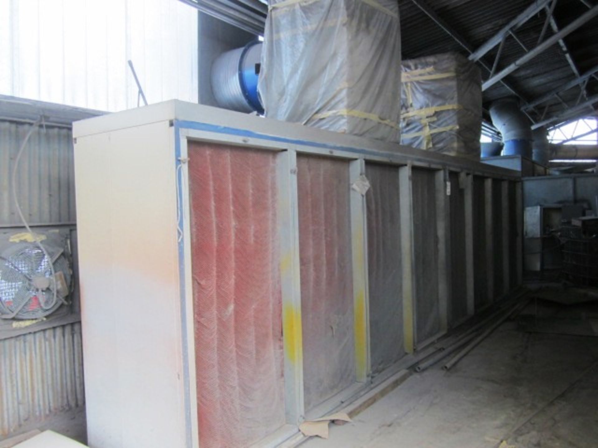 Twin fan, eight filter filtration system with ducting to atmosphere, approx. 8m x 1000 x 2200mm - Image 4 of 8