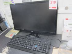 Dell Optiplex 3020 desktop PC, Acer flat screen monitor, keyboard, mouse
