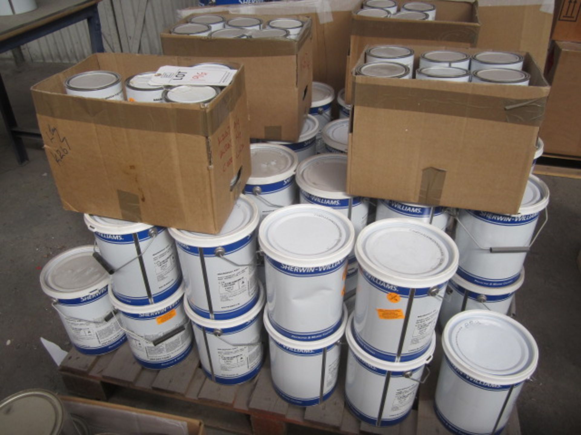 Pallet of assorted paints, as lotted