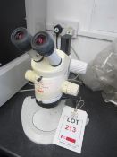 Leica MZ6 microscope with a Leica GLS 150 light source