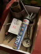 Box of various tools as lotted