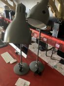 Two grey desk lamps