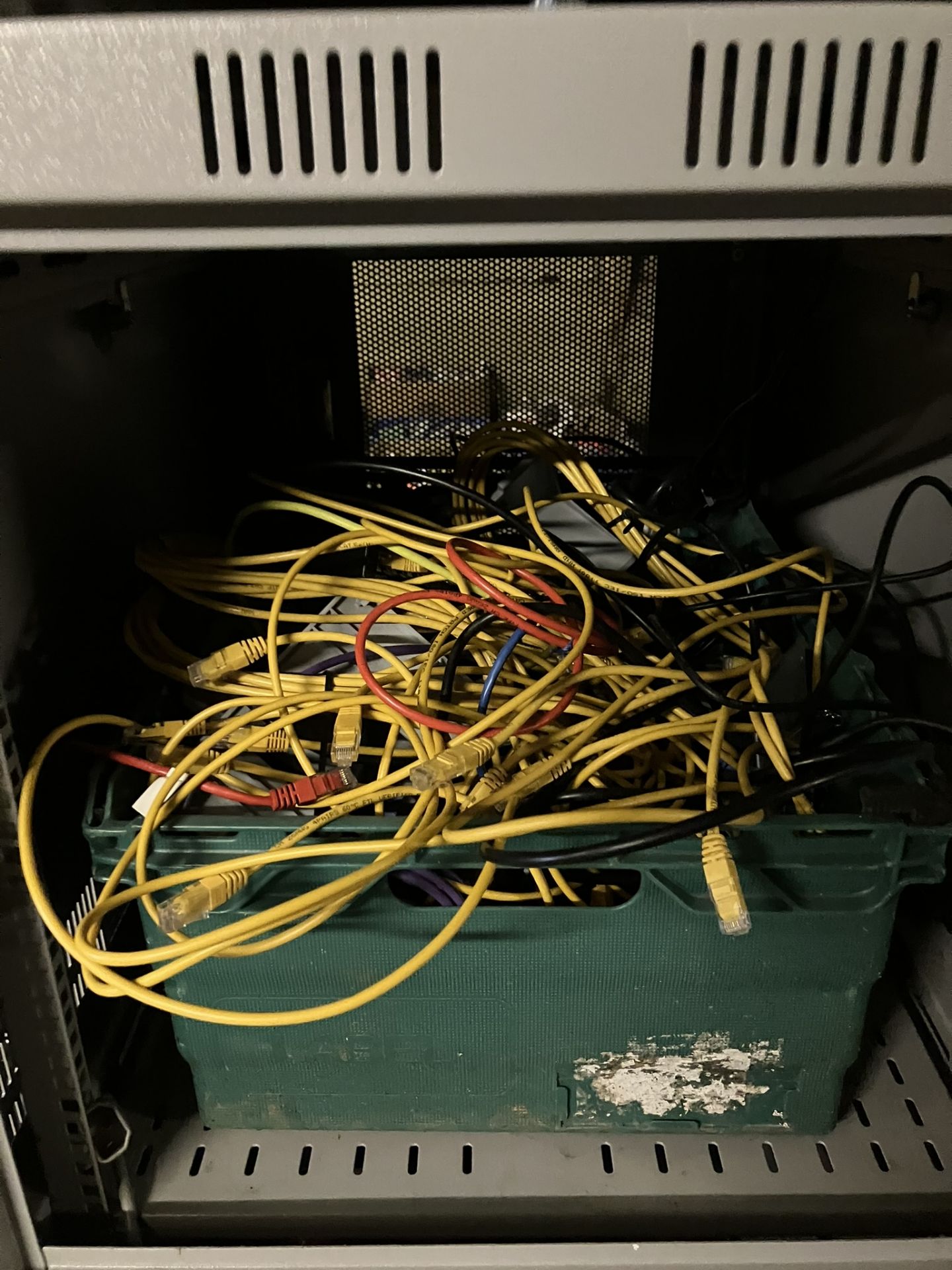 Unbranded server cabinet and box of cables - Image 2 of 2