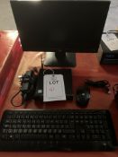 Lenovo Think Centre, M720Q, model no. 00AMUK, MFG date 2004, monitor, keyboard, mouse