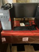 Fujitsu Celsius 530 PC model M15W, two monitors, one keyboard, one mouse