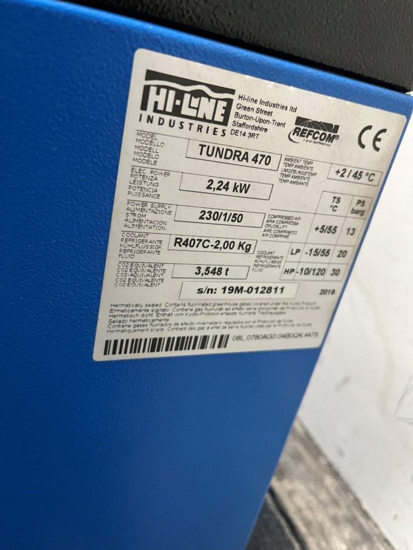 2019 Hi-Line Tundra air dryer - Image 2 of 2