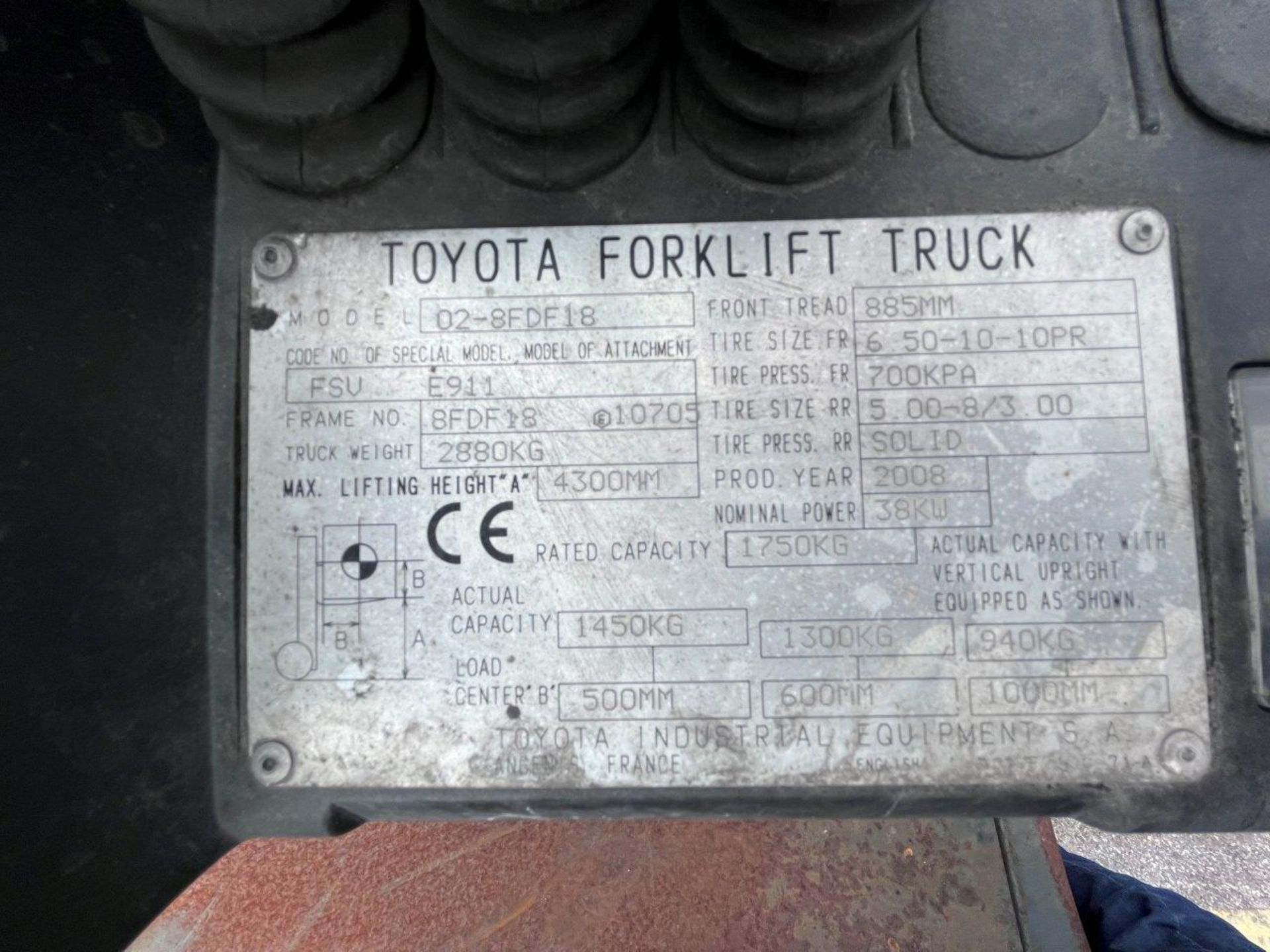 Toyota Pyroban forklift truck - Image 4 of 5