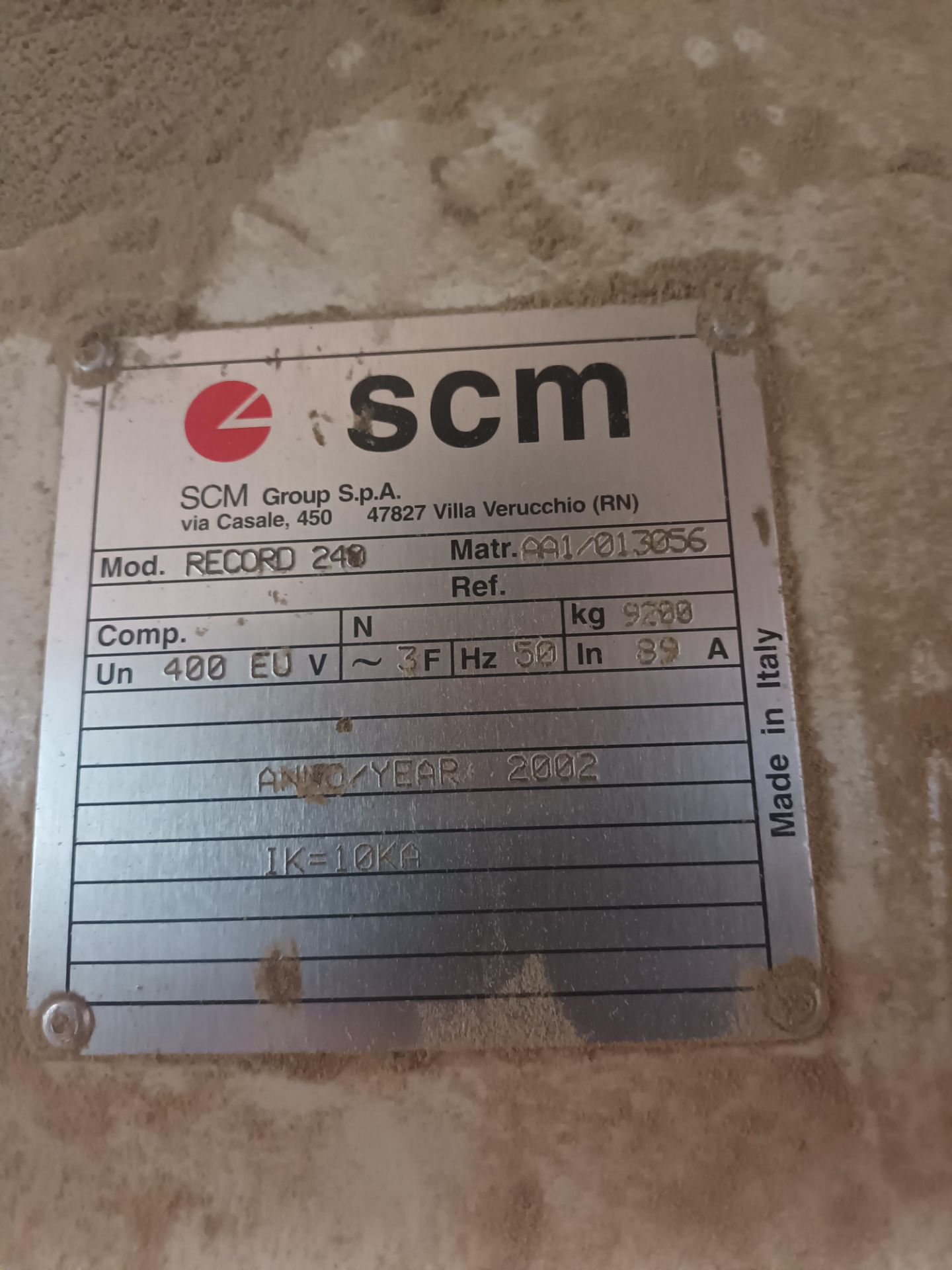 SCM Record 240 CNC router (2002) 3 phase, 400v, S/N: AA1/013056, with vacuum table slide (6700mm x - Image 4 of 13