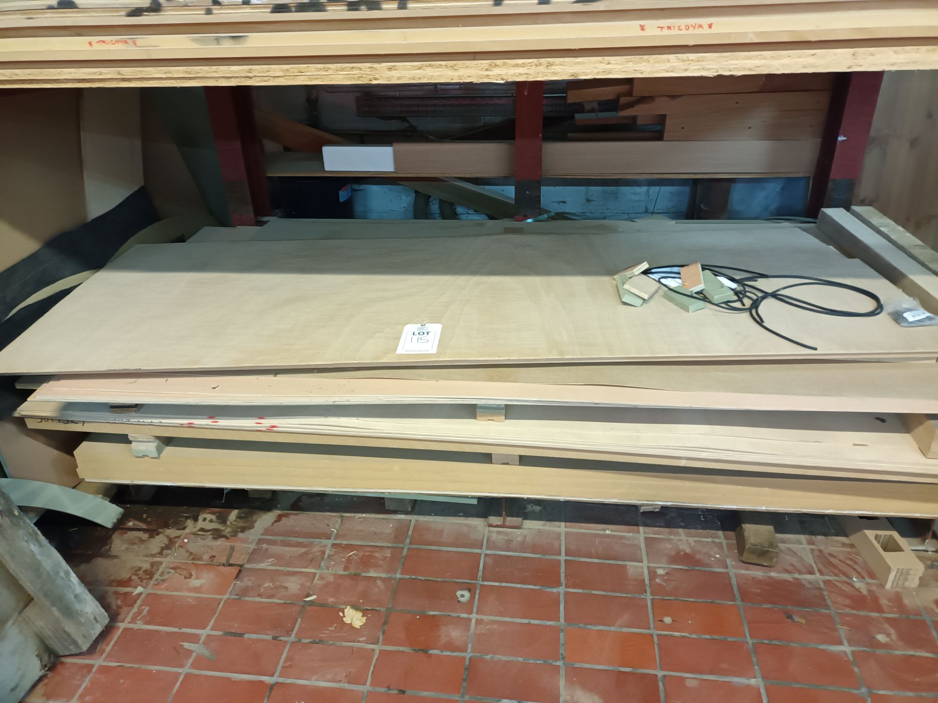 Quantity of MDF and ply sheets of various sizes (excludes rack) - Image 2 of 3