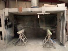 Gallito spray booth 3850mm (W) x 2260mm (L) x 2400mm (H) (upper extraction is excluded from the