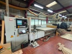 SCM Record 240 CNC router (2002) 3 phase, 400v, S/N: AA1/013056, with vacuum table slide (6700mm x