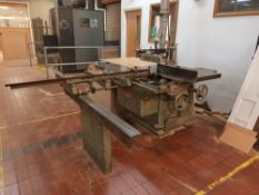 Wadkin PP1143 sliding table saw NB: this item has no CE marking. The Purchaser is required to