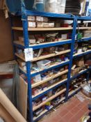 Contents of room comprising; 4 Boltless lightweight racking bays, quantity of fixings, fasteners,