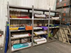 Fabricated steel shelving unit complete with contents