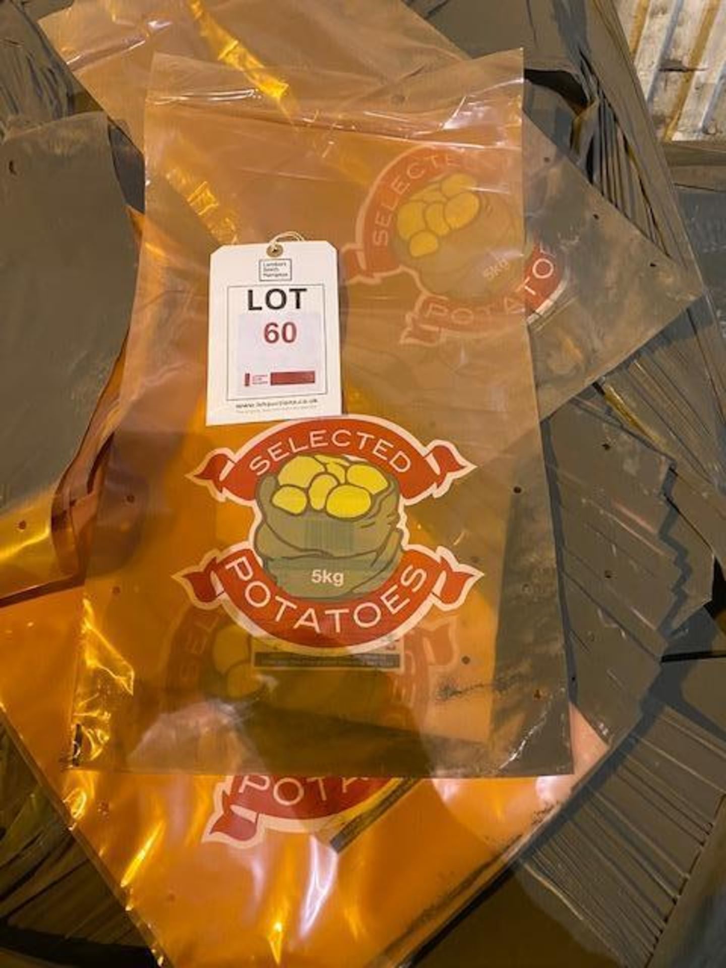 Pallet of 5Kg Plastic Potato bags