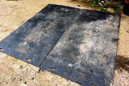 Seven rubberised floor mats (only two in picture)