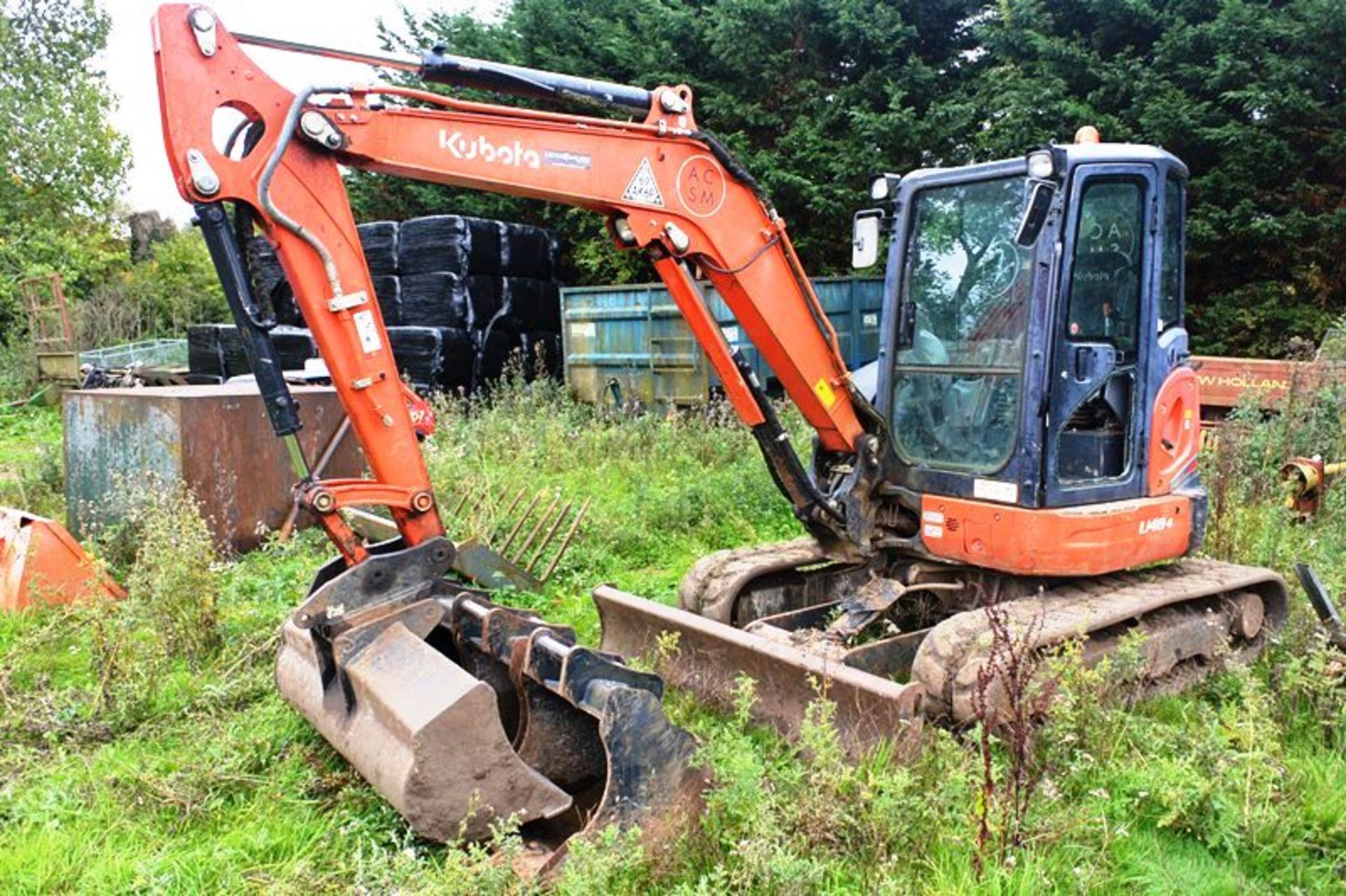 Kubota U48-4 rubber tracked 5 ton digger/mini excavator, serial no. 53195 (2015), Product ID No. - Image 2 of 16