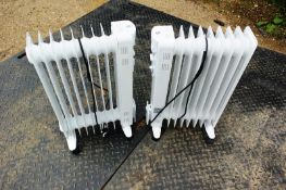 Two oil filled radiators