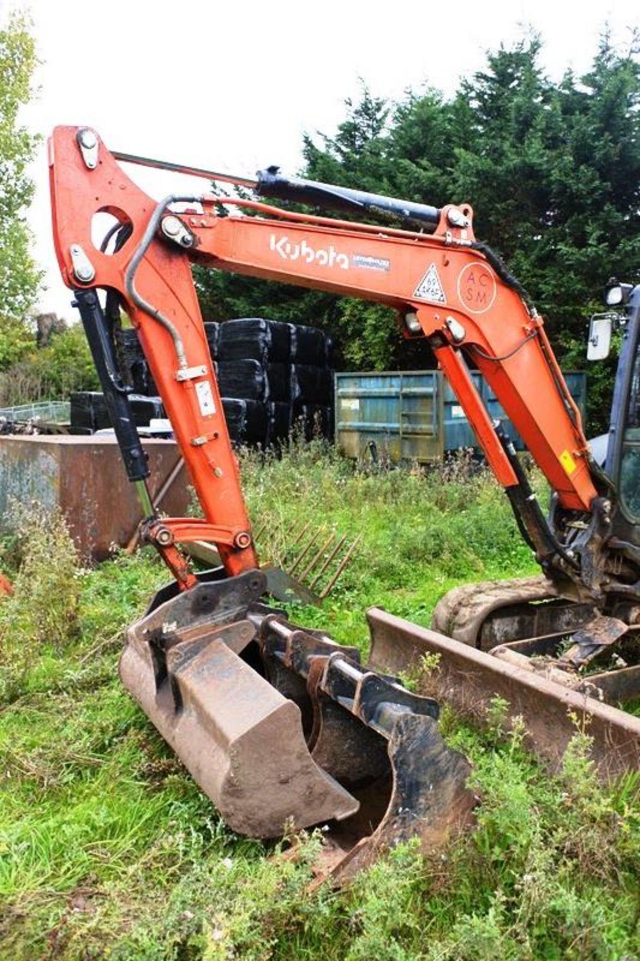 Kubota U48-4 rubber tracked 5 ton digger/mini excavator, serial no. 53195 (2015), Product ID No. - Image 3 of 16