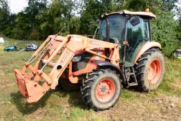 Kubota M6060 60 hp tractor, registration OY63 LBN (2013) with Kubota LA1154 front loader, Kubota