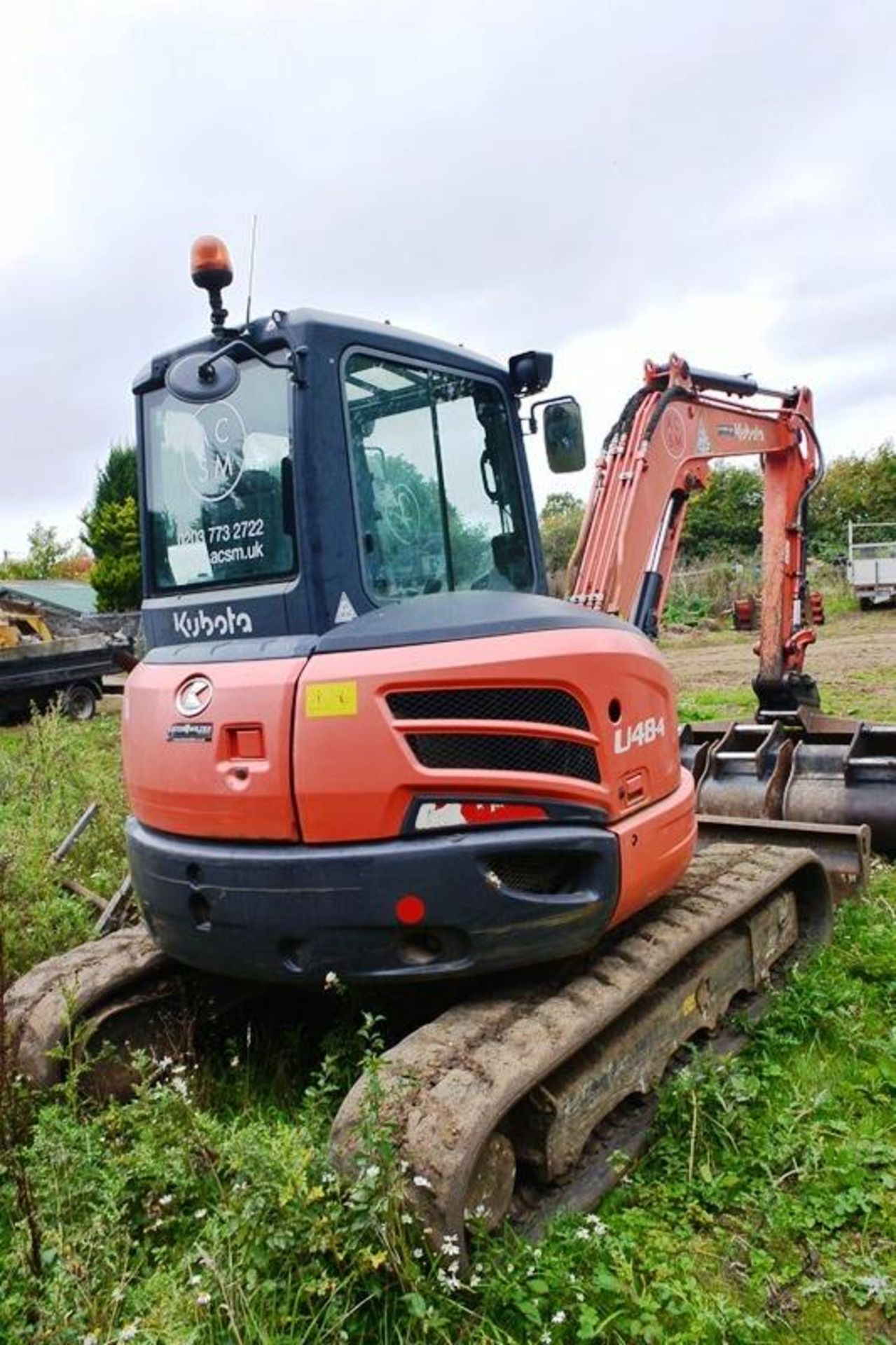 Kubota U48-4 rubber tracked 5 ton digger/mini excavator, serial no. 53195 (2015), Product ID No. - Image 5 of 16