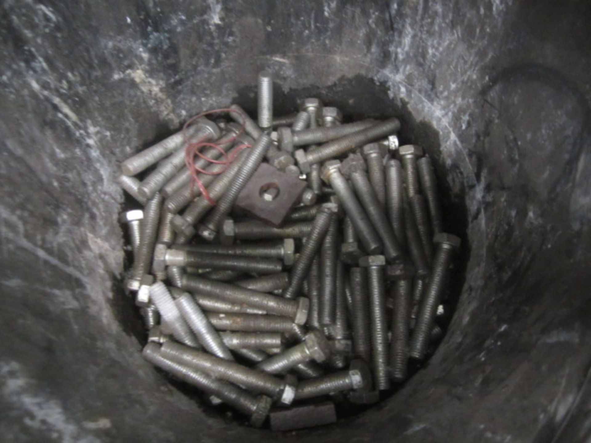 Contents of bay of racking including steel profiles, heavy duty bolts, metal clips etc., as lotted - - Image 6 of 19