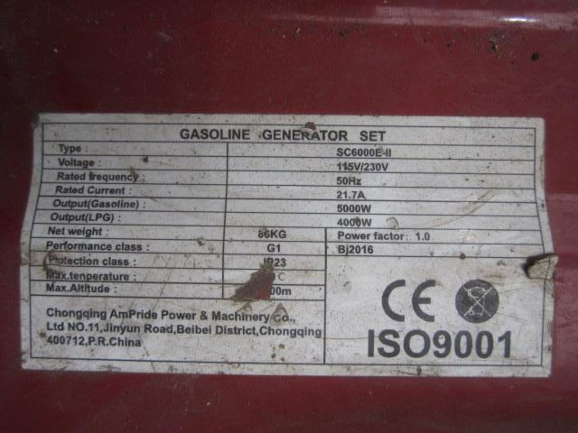 Senci SC6000E-II portable duel fuel generator, output gasoline 5000w / output LPG 4000w, 1 x - Bild 7 aus 8