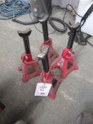 Four Faithfull 3 tonne axle stands NB: This item has no record of Thorough Examination. The