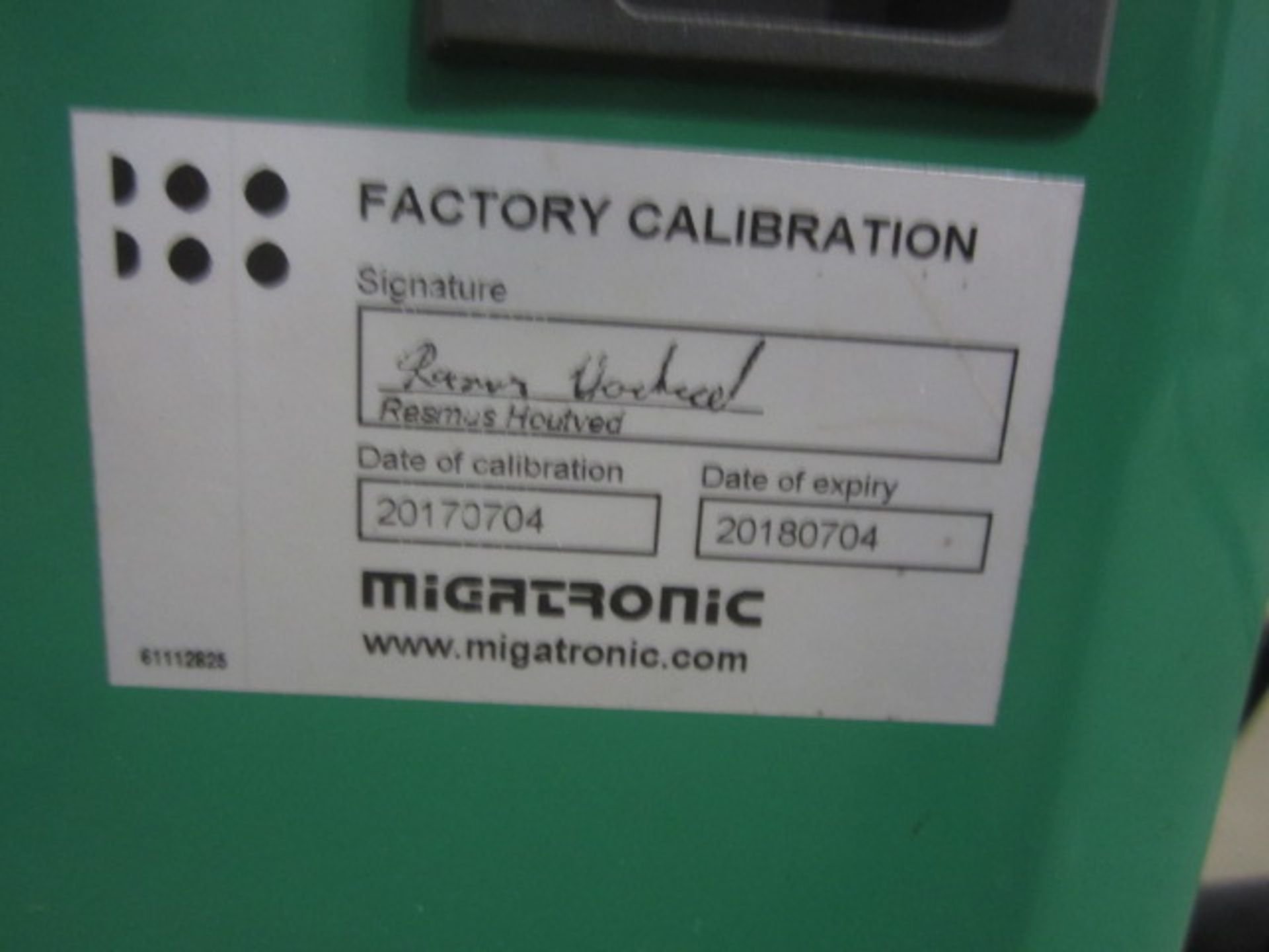 Migmatronic Sigma Galaxy 400 mig welder, serial no. 17070095 - excluding bottle - Image 3 of 6