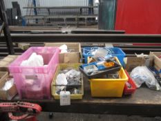 Miscellaneous lot including screws, tubing, cable glands, steel profiles etc., as lotted - please