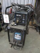 Classicweld Classic 303S mig welder with Gozimag WF-4A wire feeder mounted on Telford welding