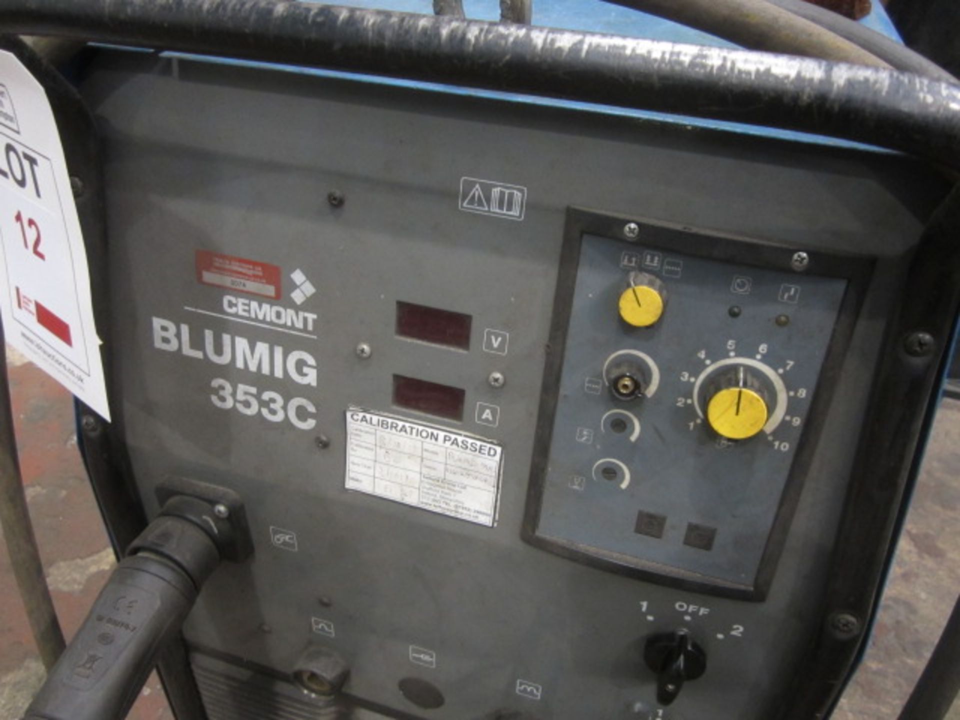 Cemont Blumig 353C mig welding set, serial no. 214-4785824 - excluding bottle - Image 2 of 4