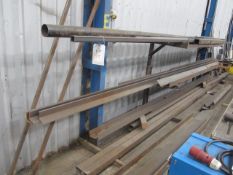 Quantity of assorted steel stock, as lotted - please refer to auction images
