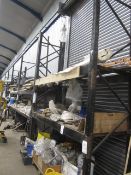 Five bays of adjustable racking, approx. overall size: 13.5m x 910mm x 3.5m - excluding contents A