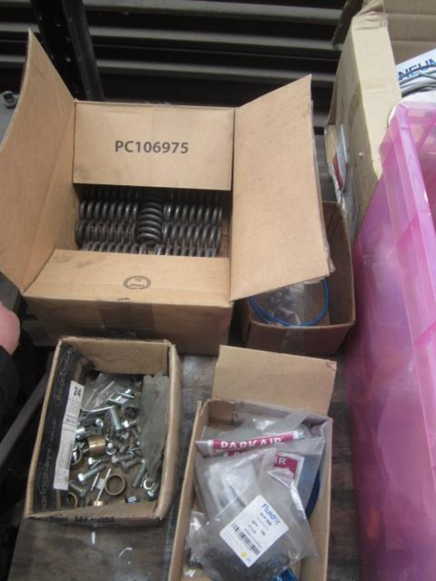 Miscellaneous lot including screws, tubing, cable glands, steel profiles etc., as lotted - please - Image 2 of 11