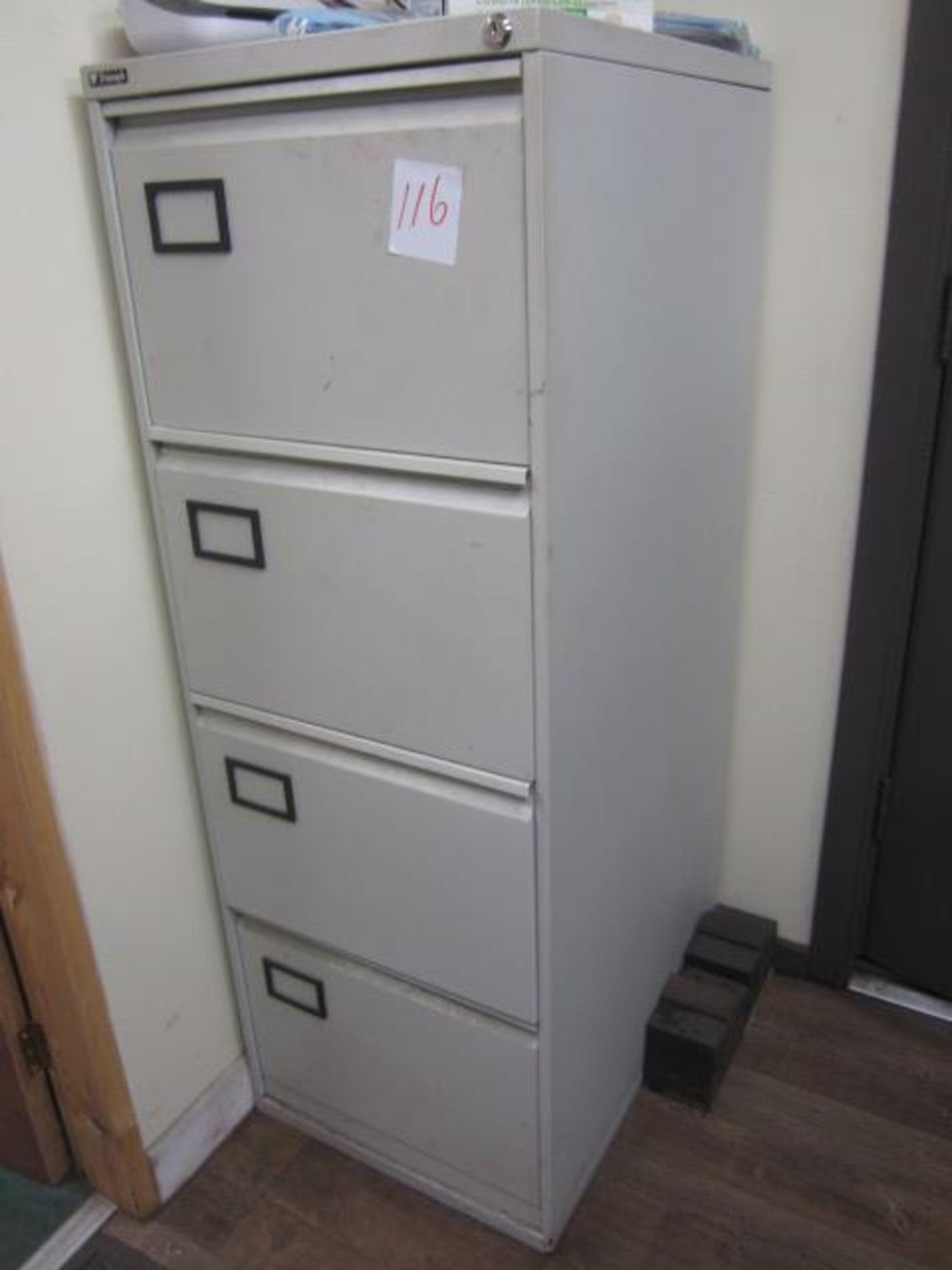Metal 2 door storage cupboard with contents of office consumables including pens, envelopes, Comb - Image 6 of 8