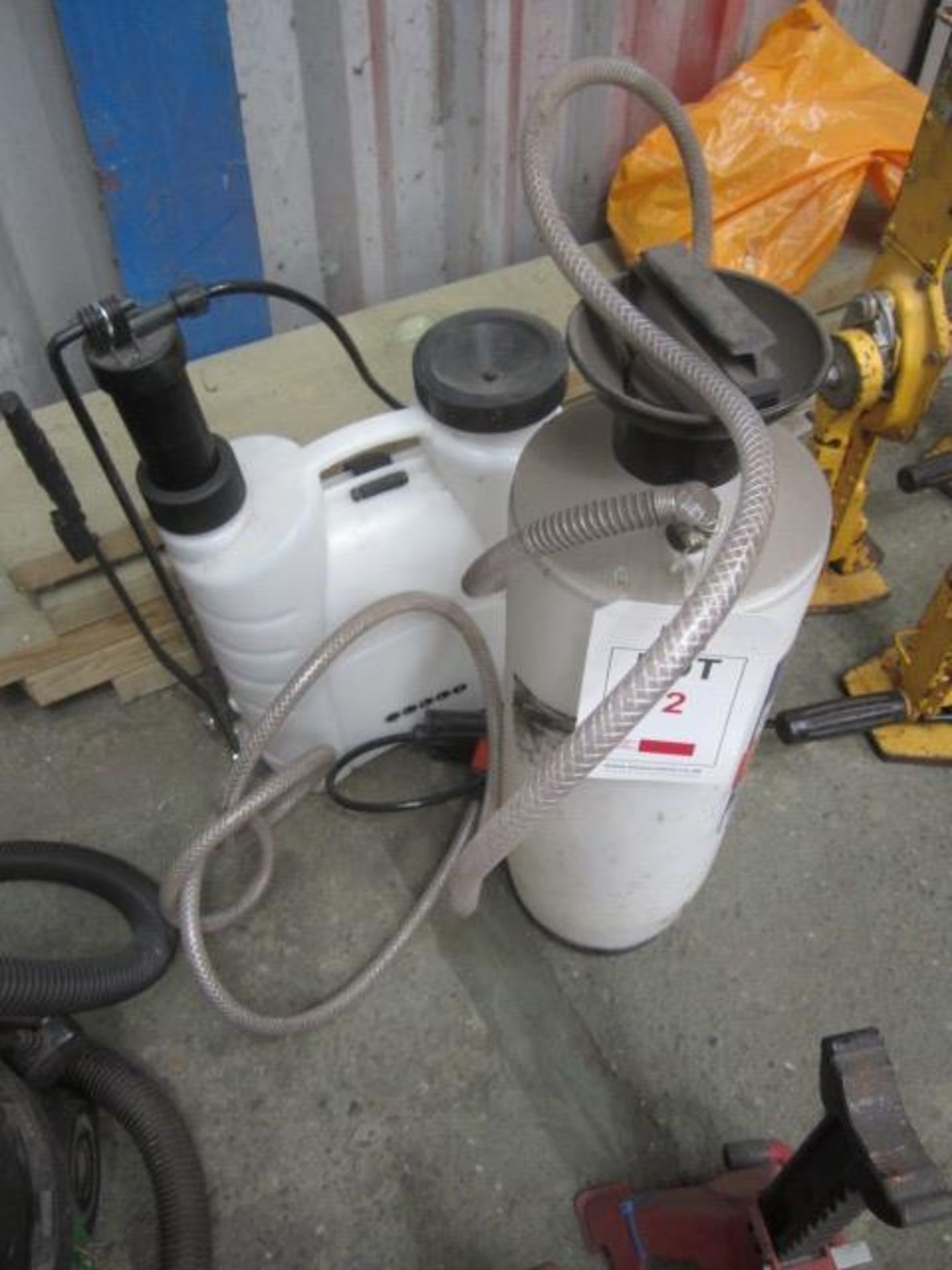 Two various weed killer pump sprayers