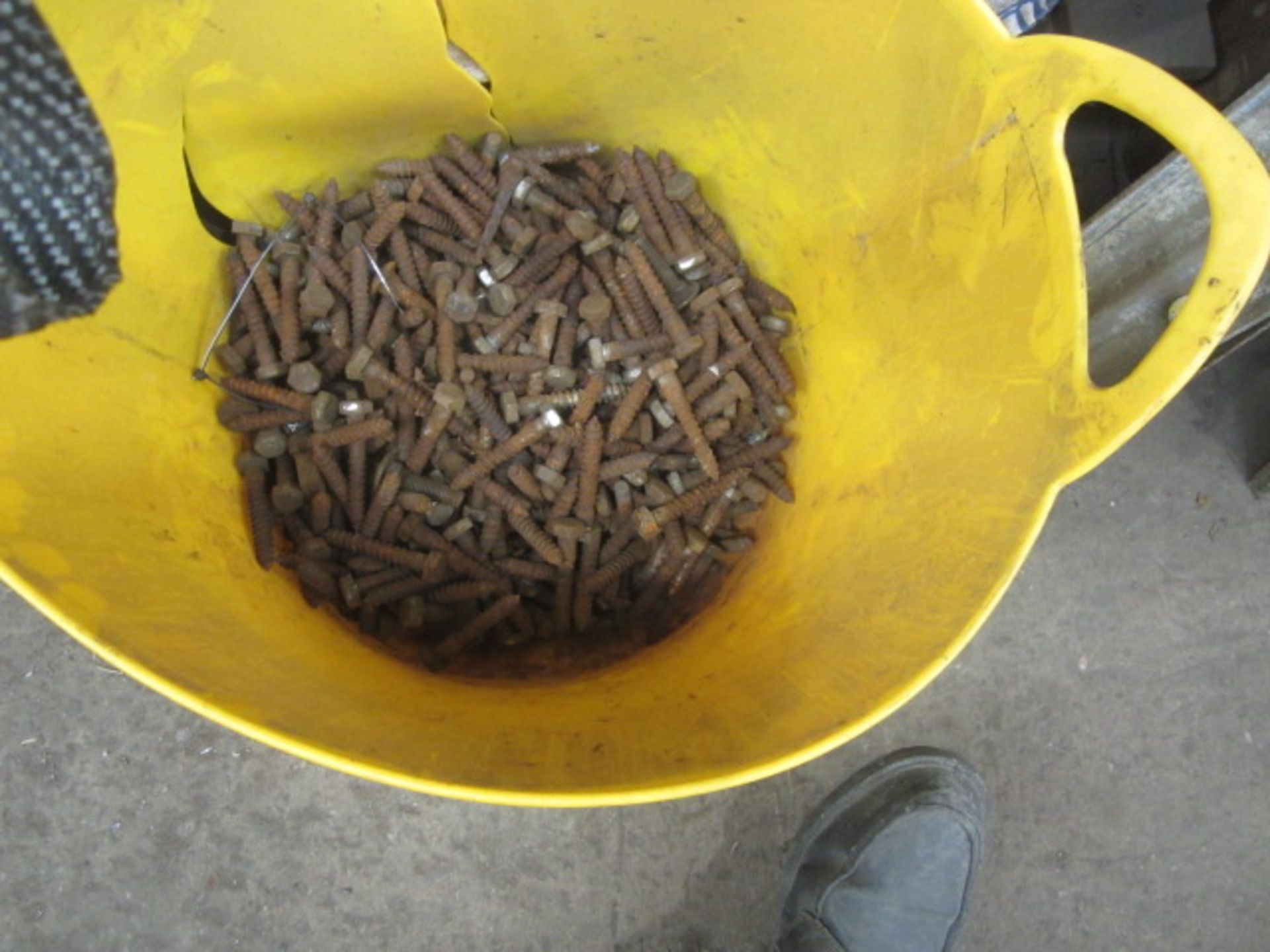 Contents of bay of racking including steel profiles, heavy duty bolts, metal clips etc., as lotted - - Image 12 of 19