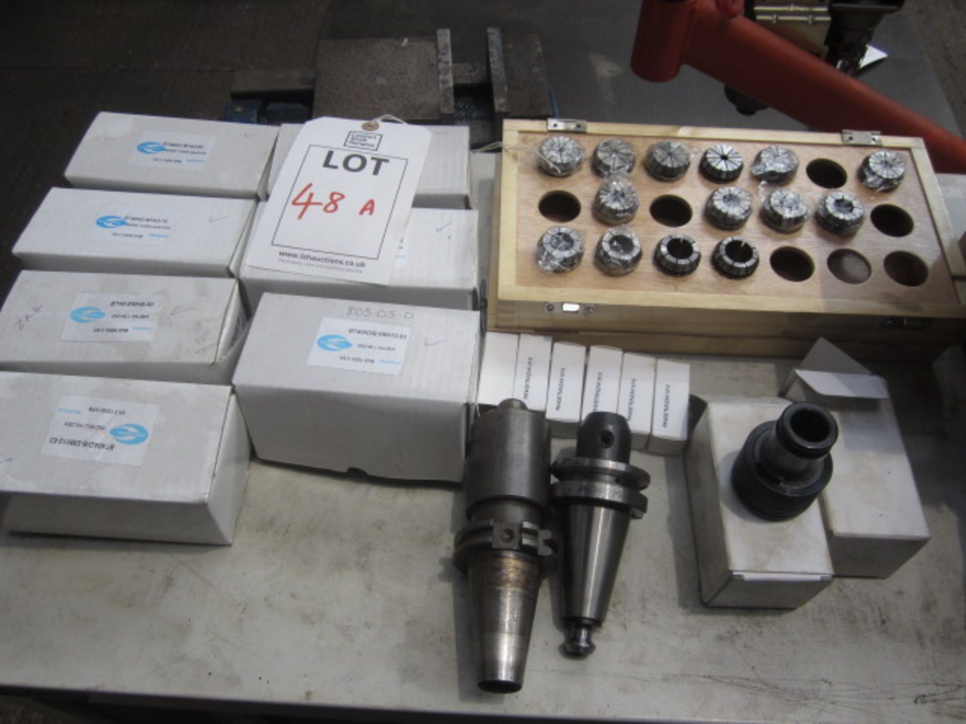 Assorted tooling including 4 x Cutwel BT40AD morse taper adaptors, 3 x Cutwel BT40 end mill