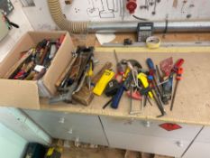 Box containing large quantity of various hand tools as lotted