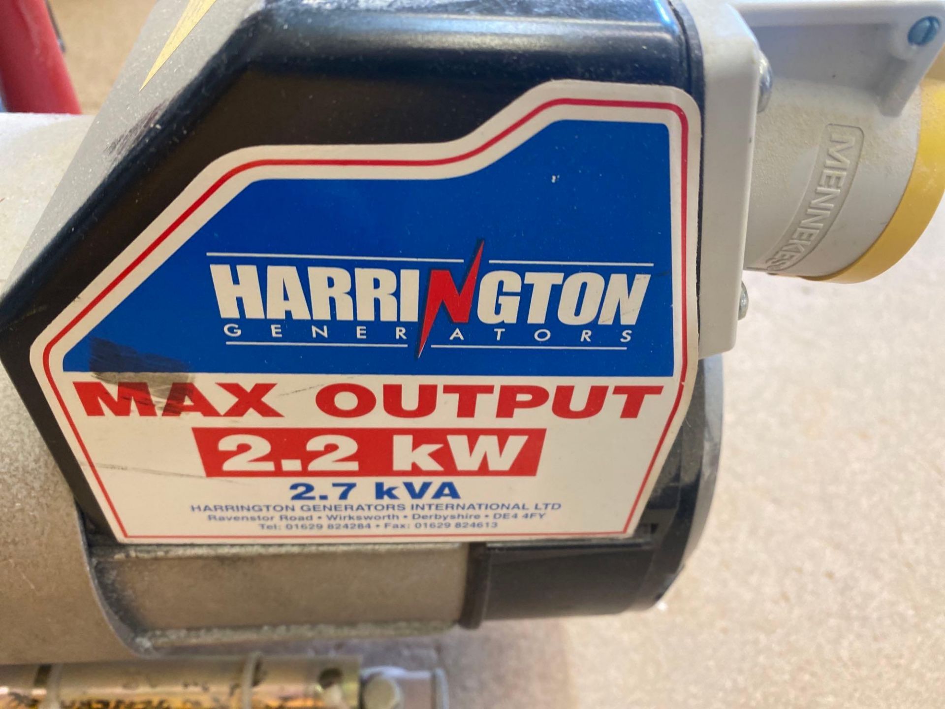 Harrington petrol generator 2.2kw 2.7kva Serial No. 2283313 - Image 5 of 6