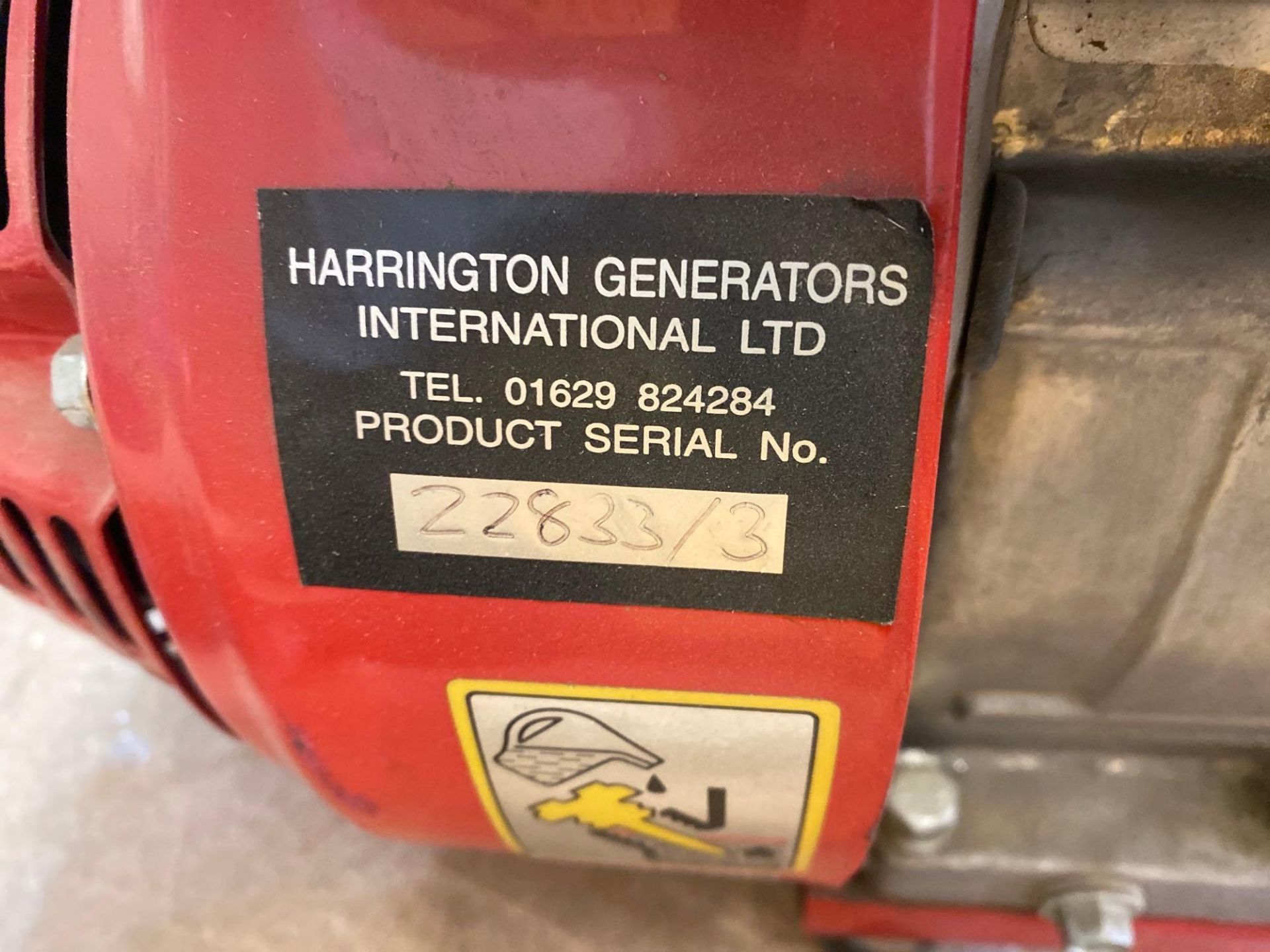 Harrington petrol generator 2.2kw 2.7kva Serial No. 2283313 - Image 4 of 6