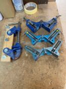 3 various corner clamps and one straight clamp