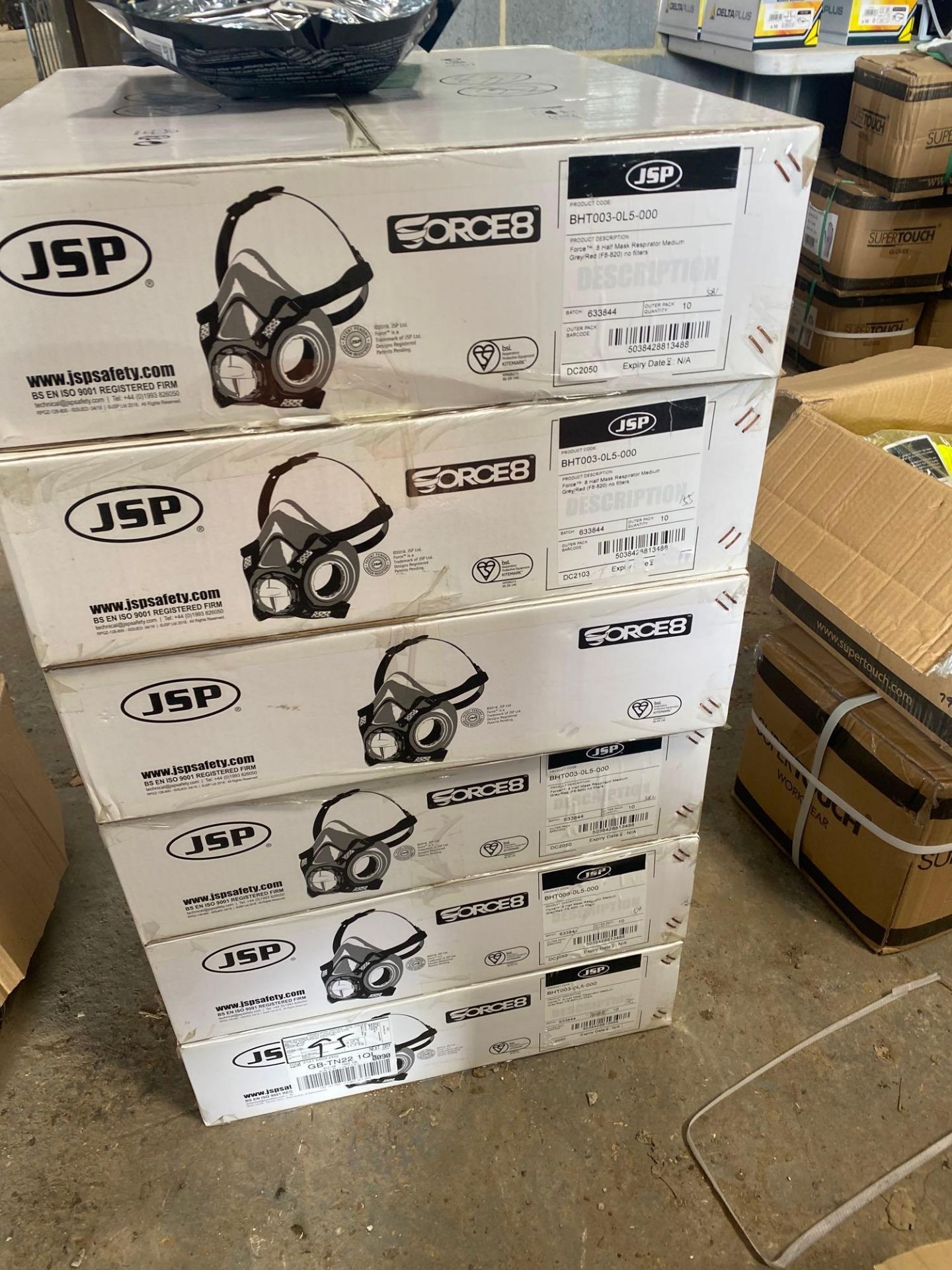 58 JSP Force 8 half mask respirators