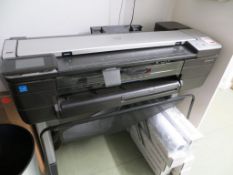 Hewlett Packard DesignJet T830 MFP A1 printer serial number CN7CN1M 60 5G c/w eight boxes of office