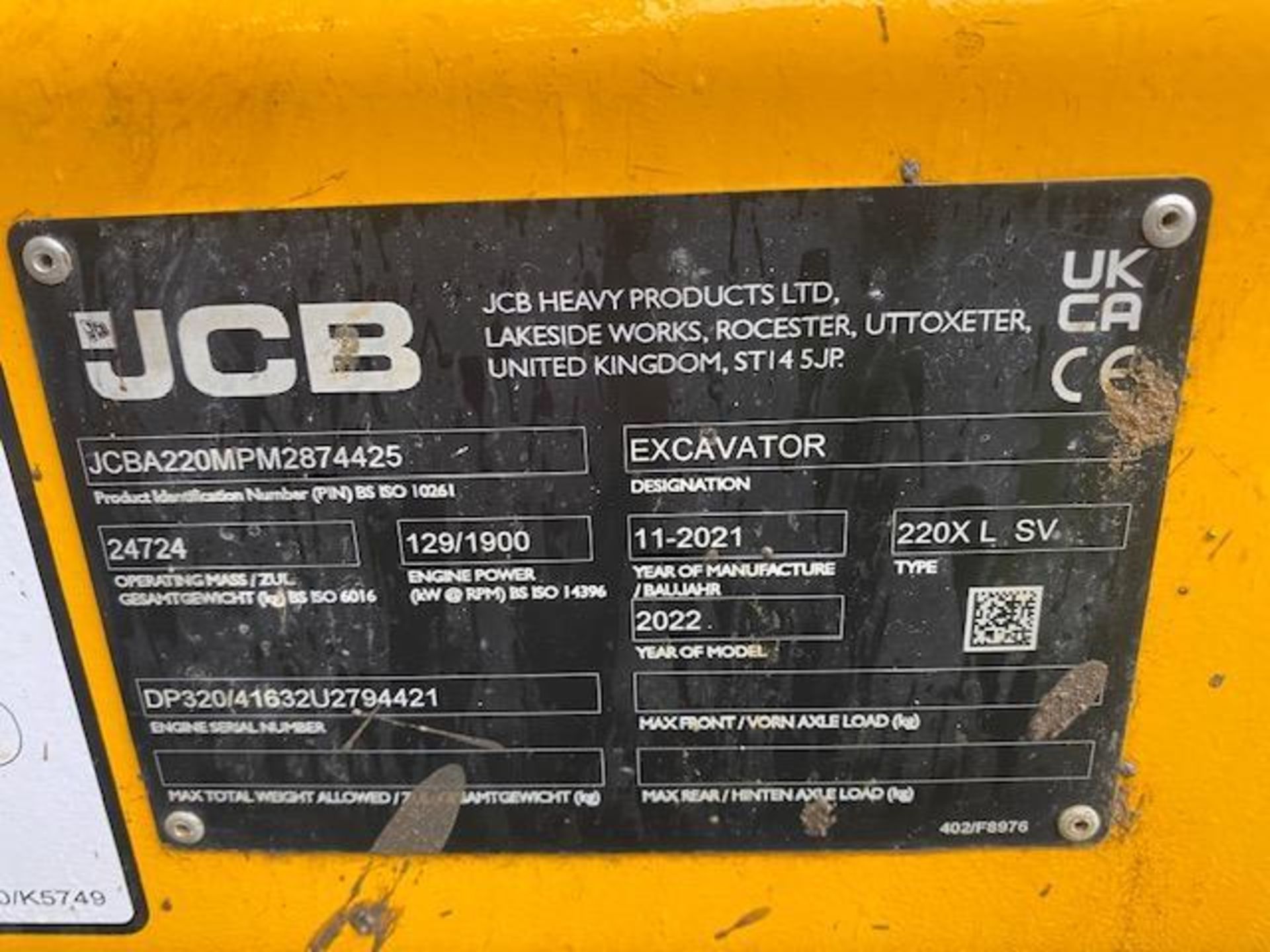 JCB 220X 20T 20 ton excavator (2021) - Image 9 of 17