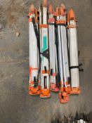 6 x various unnamed surveyors tripods