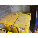 6 x 360 L spill kit wheelie bins and content