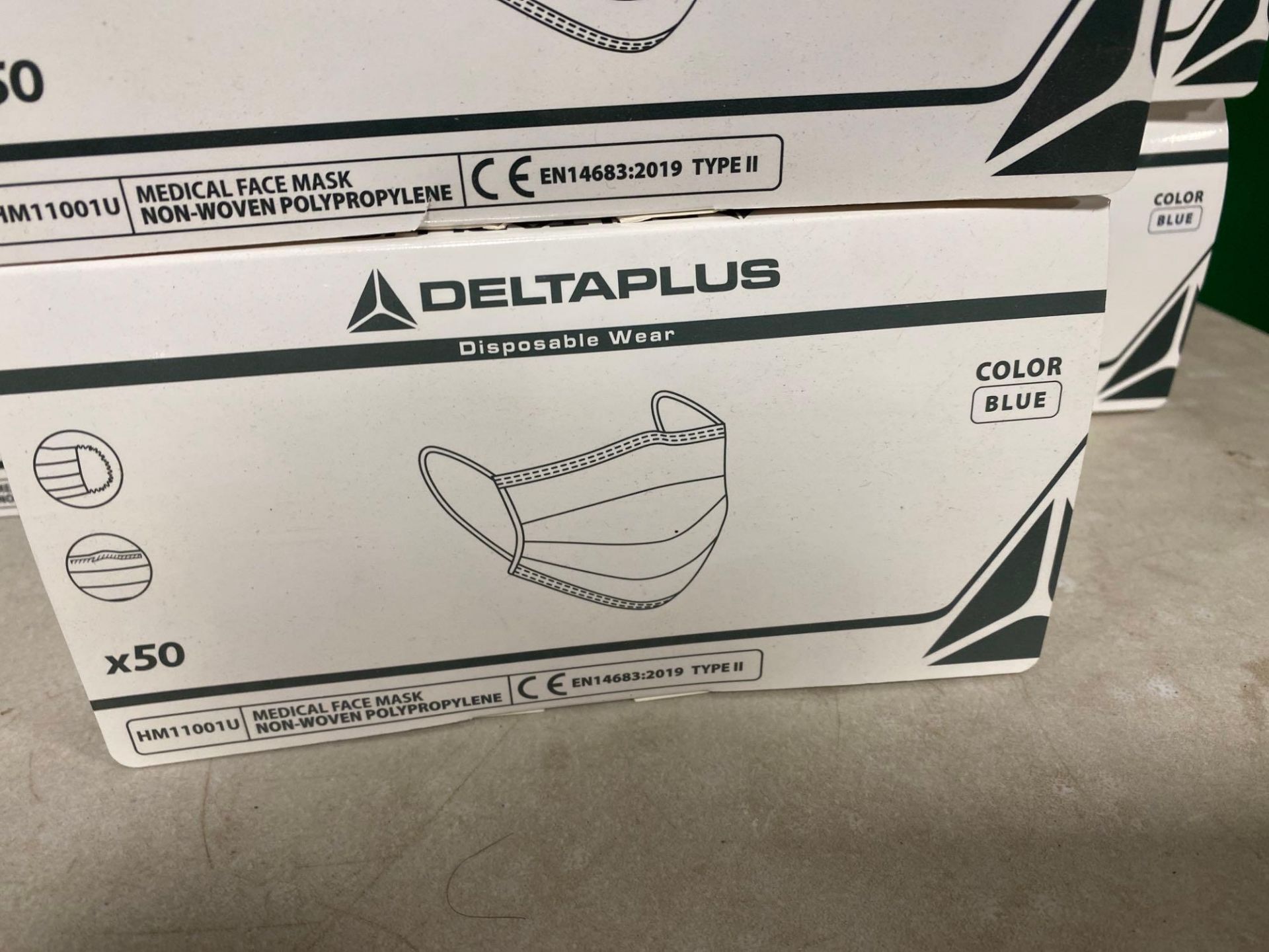 15 Boxes 50 per box of Delta plus disposable face masks - Image 2 of 2